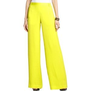 NEW BCBG MaxAzria Lemon Wide Legged Silk Pant